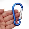 Novo Mosquetão de Chaveiro Portátil em Forma de D de Liga de Alumínio com Trava Multifuncional com Mola Acessório para Equipamento de Pesca
