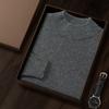 Suéter masculino de cashmere de gola alta média integrado sem costura para outono e inverno, suéter pulôver masculino plus size de lã, suéter para usar por baixo