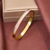 Pulsera Transfronteriza Nueva Caliente de Acero Inoxidable con Zircones Coloridos para Mujer, Pulsera de Moda Multicolor de Diamantes de una Fila para Mujer