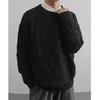Malhas retrô de marca da moda coreana, tops quentes de inverno masculinos da moda, roupas internas soltas de gola redonda, malhas de inverno, da moda