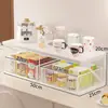 Prateleira de armazenamento de mesa para máquina de café, conjunto de chá, porta-copos de água, temperos de cozinha, lanches, sachês de chá, prateleira de armazenamento multicamada estilo gaveta