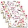 Manteles Individuales de Lino Más Vendidos de Amazon Transfronterizo Florales Decoración para Fiesta Navideña Antimanchas Aislantes Manteles para Mesa Suministros para el Hogar
