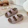 Sandálias Birkenstock Infantis 2026 Verão Novo Estilo Coreano Sandálias de Praia Abertas com Solado de Cortiça para Meninas Sapatos Frescos Respiráveis para Bebê