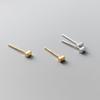 Pendientes de plata s925 para mujer, estilo coreano, elegantes, largos, cuadrados, pequeños y rectangulares, E6676