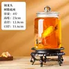 Botella de Vino de Vidrio con Grifo, Tarro Medicinal Sellado de Alta Gama de Gran Capacidad para Elaboración de Vino, Tarro de Almacenamiento de Vino con Ginseng y Cuerno de Ciervo
