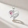 Moda Transfronteriza Europea y Americana Collar Sencillo de Carta de Amor para Mamá con Letras Incrustadas de Diamantes, un Regalo para Mamá en el Día de la Madre