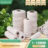 Corda de Algodão Branca DIY, Corda de Amarração, 1-10mm Corda de Algodão para Rede de Tapeçaria Feita à Mão, Corda Decorativa para Tecelagem, Corda para Zongzi
