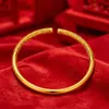 Pulsera de Método Antiguo Dragón y Fénix Color Oro Arena Estilo Tiktok, Pulsera Abierta Auspiciosa para Mujer Dragón y Fénix de Latón Chapado en Oro de Herencia