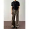 Pantalones Casuales de Estilo Old Money Harajuku Artístico con Múltiples Botones y Diseño Plisado, Modernos y Relajados, Versátil Nuevo Estilo Japonés