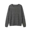 Novidades para Outono/Inverno 26: Suéter de tricô vintage listrado de manga longa com gola redonda, suéter de lã estilo old money, suéter Puyuan