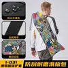 Bolsa de almacenamiento para patineta, tela Oxford impermeable, bandolera de un hombro, doble cara, cierre de cordón, mochila para patineta con estampado estilo chino