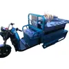Triciclo Eléctrico Multifuncional Puesto Carrito de Desayuno y Snacks Móvil Mercado Nocturno Carrito de Comida para Llevar Empujado a Mano