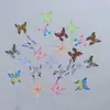 Joyería para Uñas Artísticas de Mariposa Artificial Luminosa Pintada Colorida Accesorios de Pasador de Pelo para Uñas Fluorescentes, Aretes