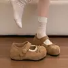 Sapatos Birkenstock Femininos com Solado Grosso para Aumentar a Altura para Mulheres Baixas, Versáteis de Corte Baixo com Laço, Coleção Primavera e Outono 2026, Sapatilhas para Combinar com Saias
