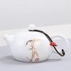 Tetera creativa mate Ding Kiln Xi Shi de cerámica blanca alta de 180 ml, juego de té de kung fu, venta al por mayor, se puede configurar el logotipo