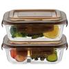 Supor Fiambrera de Cristal Conservadora Rectangular Sellada Fiambrera con Tapa Tk2003E-1