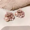 Pinza para el pelo pequeña de flor rosa, dulce y elegante, Pinza de perla de moda para flequillo, Nuevo accesorio para el pelo lateral para mujer
