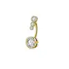 Piercing para Umbigo de Aço Inoxidável com Zircônia Novo Modelo Transfronteiriço 8 Peças Stud para Umbigo Pingente de Borboleta Coração Flor Anel para Umbigo