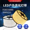 Fita de LED 220v alta voltagem 5730 externa à prova d'água COB alto brilho engenharia atacado sala de estar teto fita de luz suave de três cores