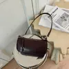 Bolsa de almofada retrô de alta qualidade, moderna e versátil feita de couro encerado, uma bolsa de ombro simples e casual adequada para o trajeto diário e uma bolsa transversal estilosa para uso diário