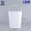 Balde de Plástico Grueso de 5 Litros Seleccionado Cuidadosamente con Asa, Balde para Empaque de Polvo, Cubeta de Pintura, Cubeta Química Cuadrada de Gran Capacidad 25L