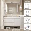 Combinación de Gabinete Inteligente para Baño Estilo Crema Lujo Ligero Moderno Simple Baño Cerámica Lavabo Integrado Lavabo Lavabo