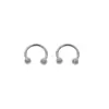 Esfera fosca de aço inoxidável haste de 1,2 mm de espessura diâmetro interno de 6-12 mm piercing no nariz brinco de osso da orelha piercing labial joias para piercing