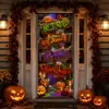 Sala de Estar Quarto Parede de Fundo Halloween Atmosfera Roxa Adesivo de Porta Impermeável à Prova de Óleo Hall de Entrada Adesivo Decorativo Em Estoque