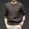 Suéter de punto para hombre con cuello redondo, transfronterizo, 25 nuevo de otoño/invierno, tejido jacquard, casual, versátil, suéter base