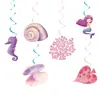 Novos Suprimentos de Festa Temáticos de Sereia Oceano Água-Viva Concha Decorações Penduradas Decorativas Transfronteiriças Espiral da Amazon