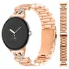 Adequado para Google 1/2/3/4/5 Pulseiras de Metal para Relógio Google Pixel Watch Aço Inoxidável de Três Contas 41mm