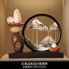 Nova Pintura de Areia Chinesa da Sorte com Fluxo Contínuo Ampulheta 3D Artesanato em Liga Decoração de Mesa Ornamento Descompressor Presente para Amigos