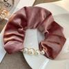 Diadema de Terciopelo con Cuentas y Empalme Diadema de Pelo Plegada tipo Intestino Grande Alta Elasticidad y Duradera Cuerda para el Cabello Accesorios de Cabello de Gama Alta Tocado