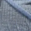 Tejido Jacquard de Espiga de Trigo Calado 130g Verano Nuevo Delgado Agradable a la Piel Suave Camisa con Protección Solar para Mujer Camiseta Estilo Occidental Chal