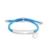 Pulsera de Cuerda de Mano Multicolor Transfronteriza Europea y Americana Material en Blanco Accesorios Redondos Pequeños Listos para Usar Regalo de Grabado Pulsera de Acero Inoxidable