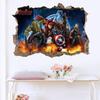 Comercio Exterior Transfronterizo Marvel Avengers Pegatinas Iron Man Capitán América Hulk Personalizadas Autoadhesivas Pegatinas de Pared Venta al por Mayor