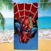 Toalla de playa Marvel Spider-Man de exportación transfronteriza, microfibra ultrafina, doble cara, absorbente, toalla de baño de playa de dibujos animados para niños