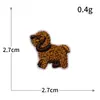 Adesivo de Tecido Bordado Desenho Animado de Cachorro para Computador Cabeça de Cachorro Animal de Estimação Fofo Animal Adesivo Bordado DIY Cola Traseira Adesivo Bordado para Passar a Ferro