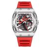 Nuevo reloj Jin SHIDUN reloj de barril de vino hueco de moda deportiva para hombre al por mayor reloj de cuarzo resistente al agua reloj de hombre