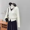 Suéter de Punto con Capucha y Cremallera para Mujer, Cárdigan Blanco, Top para Capas Interiores, Sudadera con Capucha, Moda Femenina Primavera 2026