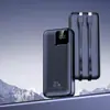 Power Bank de Carregamento Super Rápido 22.5W Mais Vendido no Exterior com Cabo Embutido, Fonte de Alimentação Portátil 50000mAh, Logo Personalizável