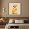 Pinturas Decorativas Francesas Retrô de Restaurante com Plantas e Flores, Pinturas de Parede Personalizadas para Quartos de Hotel, Parede de Fundo para Sofá, Arte de Parede para Hall de Entrada