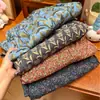 Calça de algodão tramado floral vintage multicolorida de perna larga para mulheres, solta e respirável, adequada para usar em casa e como calça de dormir