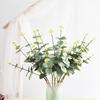 Planta artificial de eucalipto con hojas verdes, hojas verdes de dinero, arreglo floral decorativo con césped, hojas de plantas falsas, plantas verdes del norte.