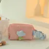 Bolsa de almacenamiento de cosméticos personalizada, bolsa de maquillaje portátil de pana para viaje, bolsa de almacenamiento de artículos de tocador de gran capacidad con compartimentos para viaje de negocios