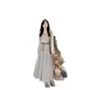 Vestido largo de manga larga estilo francés para mujer, nueva colección de principios de otoño 2024, elegante vestido largo con un toque coreano