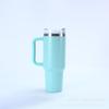 Vaso de helado de acero inoxidable de segunda generación de 40 oz transfronterizo con popote, vaso portátil para coche, gran capacidad, conservación del calor y conservación del frío