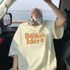 Camiseta de Manga Corta para Jóvenes Hombres Verano Holgada Talla Grande Manga Media Estudiantes de Secundaria y Preparatoria Atractivo Top de Manga Tres Cuartos