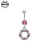 Gaibei Anillo de Ombligo de Acero Inoxidable Transfronterizo Europeo y Americano Colgante con Forma de Corazón Anillo de Ombligo Forma de Mariposa Joyería Corporal para Perforación Clavo de Ombligo