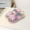Tamanho 28-33 Sandálias de Verão Brilhantes com Luz para Meninas Sapatos de Princesa Infantis Sapatos de Menininha 6090